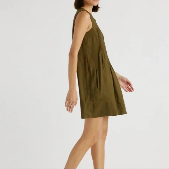 100% European Linen Sleeveless Swing Dress - Picture 2 of 8